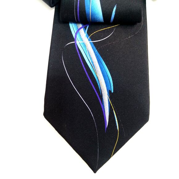 Vintage Silk Tie Pendant Artisan Made Upcycled J Garcia Faux Pearl Necklace NEW - Picture 8 of 12